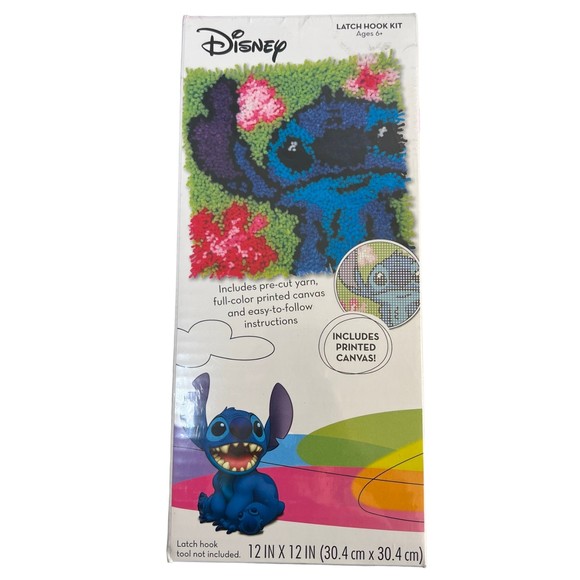 Disney Office Dimensions Disney Stitch Latch Hook Kit 2 X 12 New